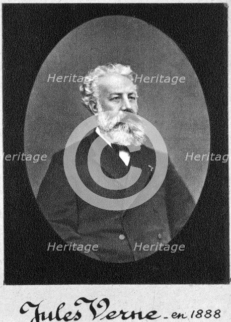 Jules Verne, French adventure and science fiction author, 1888. Artist: Unknown