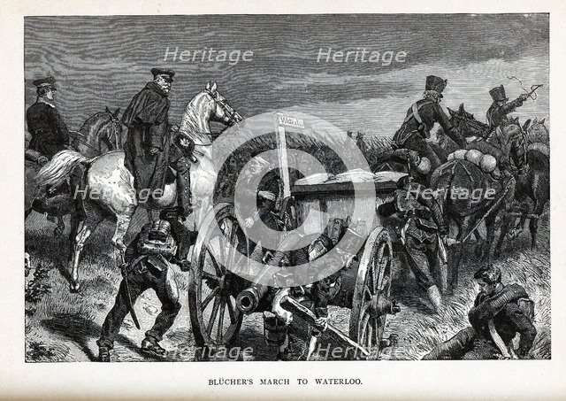 Blücher's Marsh to Waterloo, 1882. Artist: Anonymous  