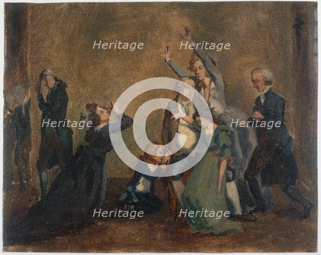 Farewell from Louis XVI to his family, January 20, 1793. Creator: Unknown.