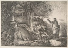 Raising of Lazarus, 1645-1650. Creator: Giovanni Benedetto Castiglione.