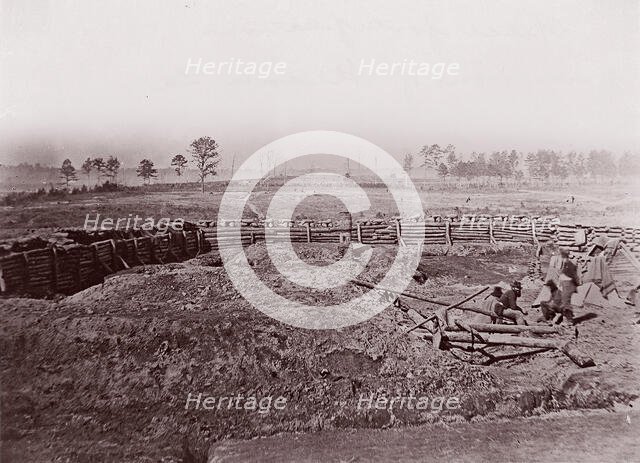 Rebel Fortifications in front of Atlanta, ca. 1864. Creator: George N. Barnard.
