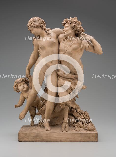 Bacchante and Satyr with Young Satyr, c.between 1775 and 1780. Creator: Claude Michel.