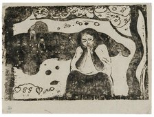 Human Miseries, from the Suite of Late Wood-Block Prints, 1898/99. Creator: Paul Gauguin.