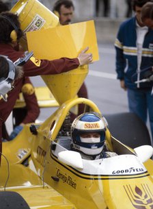 Keke Rosberg in a Fittipaldi-Cosworth F7, British Grand Prix, Brands Hatch, 1980. Artist: Unknown