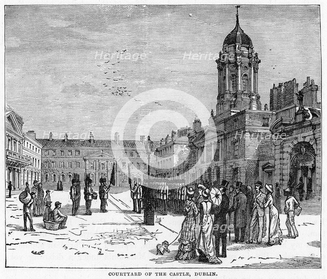 Courtyard of the Castle, Dublin, 19th century. Artist: Unknown