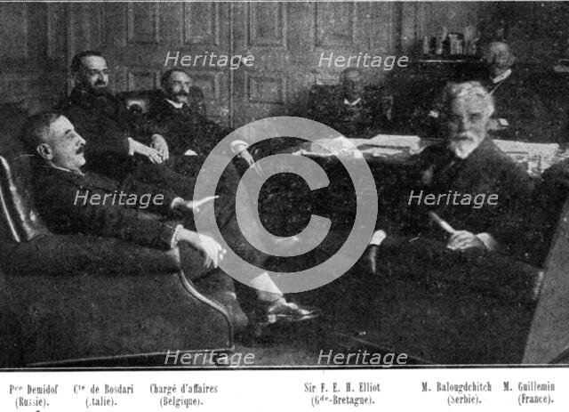 'Les evenements de Grece; Une reunion des ministres de l'Entente a la Legation de France', 1916. Creator: Unknown.