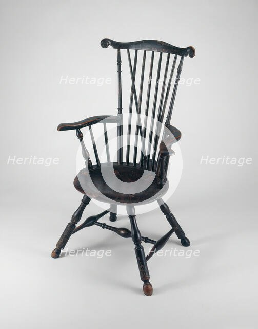 Fan-Back Windsor Chair, 1760/70. Creator: Unknown.