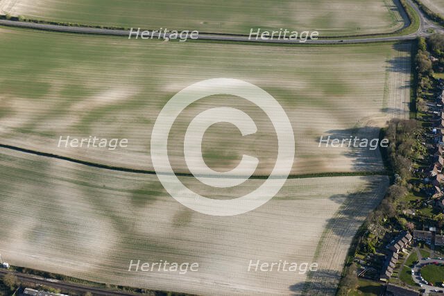 Mount Pleasant, a henge enclosure crop mark, near Dorchester, Dorset, 2015. Creator: Historic England.