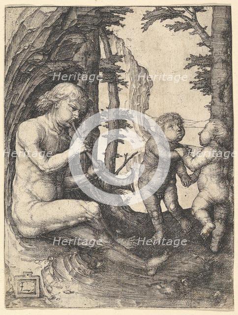 Boy with a Trumpet, ca. 1507. Creator: Lucas van Leyden.