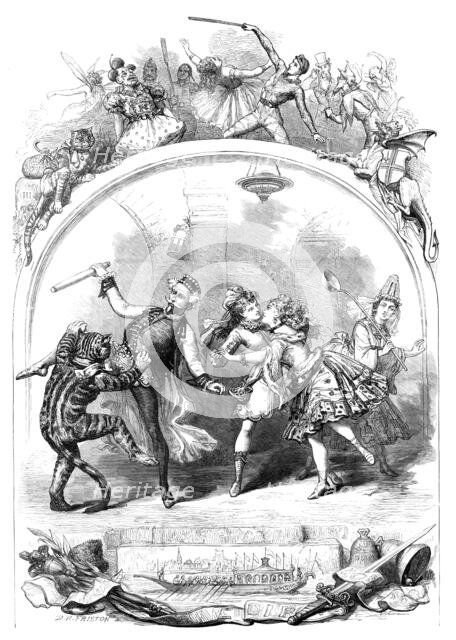 The Pantomime at Drury Lane: "Whittington and his Cat", 1876. Creator: David Henry Friston.