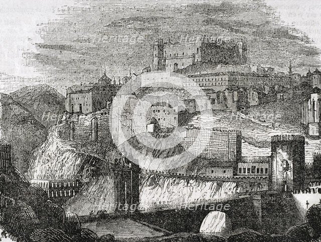 General view of the city, Toledo, Spain, 1852.  Creator: Burgos.