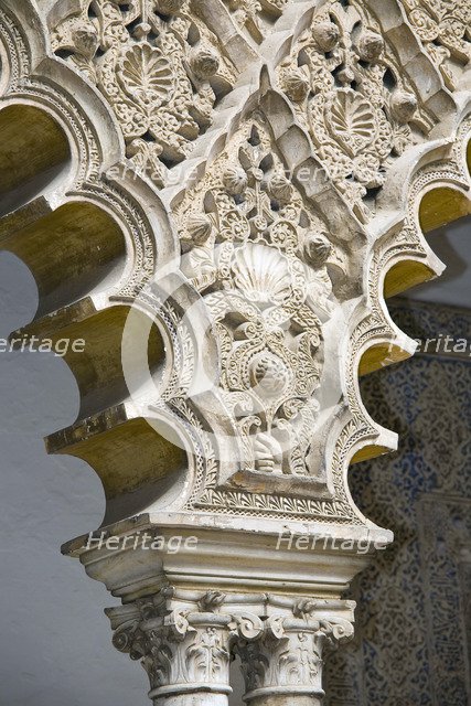 Architectural detail, the Alcazar, Seville, Andalusia, Spain, 2007. Artist: Samuel Magal