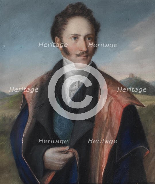 Portrait of Bernhard II, Duke of Saxe-Meiningen (1800-1882) , c. 1840. Creator: Bach, Johann Philipp (1752-1846).