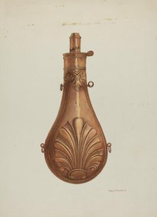 Powder Flask, c. 1940. Creator: Robert W.R. Taylor.