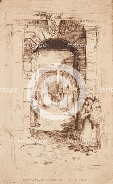 Farm Gateway, Campagnetta, North Italy, 1896. Creator: David Young Cameron.