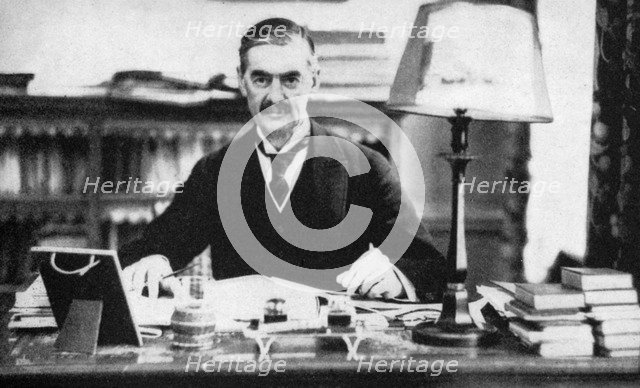 Neville Chamberlain (1869-1940), British prime minister, c1930s (1936). Artist: Unknown