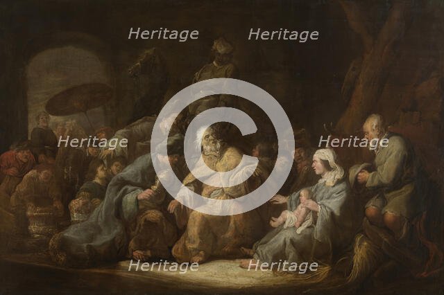 The Adoration of the Magi, mid-17th century. Creator: Benjamin Gerritz Cuyp.