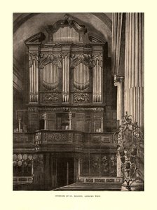 'Interior of St. Magnus Looking West', mid-late 19th century.  Creator: Unknown.