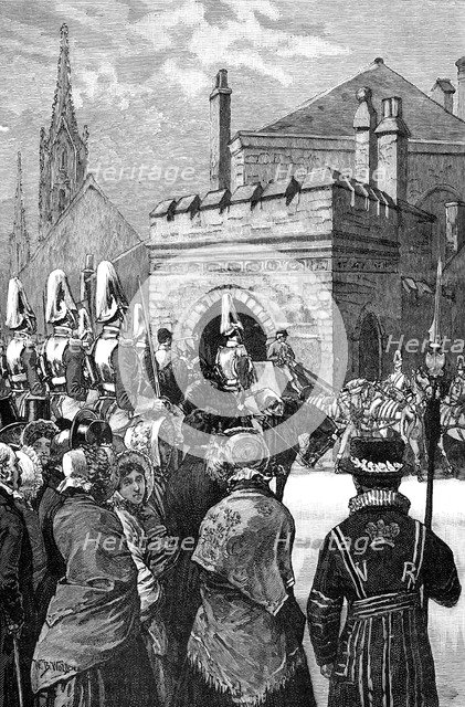 The Queen opening Parliament, 1846, (1900). Artist: Unknown