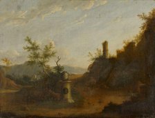 Italian landscape, probably first part of 18th century. Creator: Isaac de Moucheron.