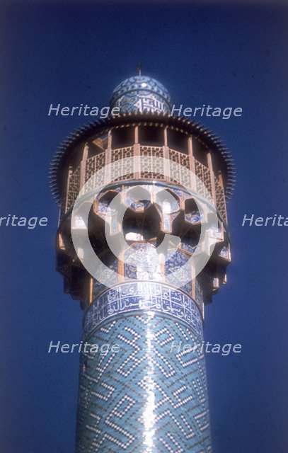 Minaret, Shah Mosque, Isfahan, Iran, c1611-1630.