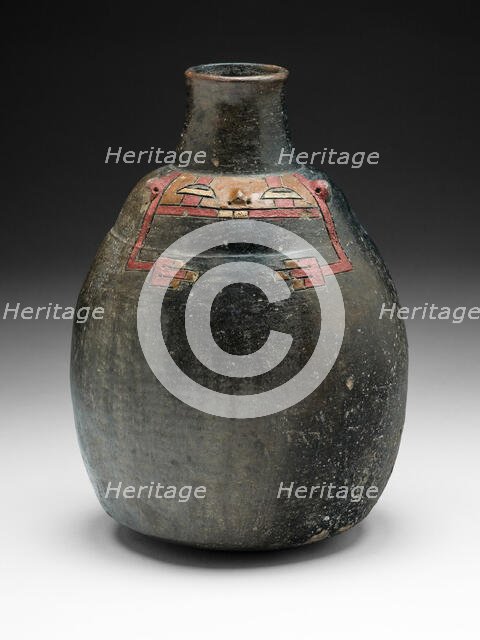 Bottle with Incised Geometric Figure, 650/150 B.C. Creator: Unknown.
