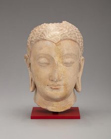 Head of Buddha, Kushan period, 3rd-5th century. Creator: Unknown.