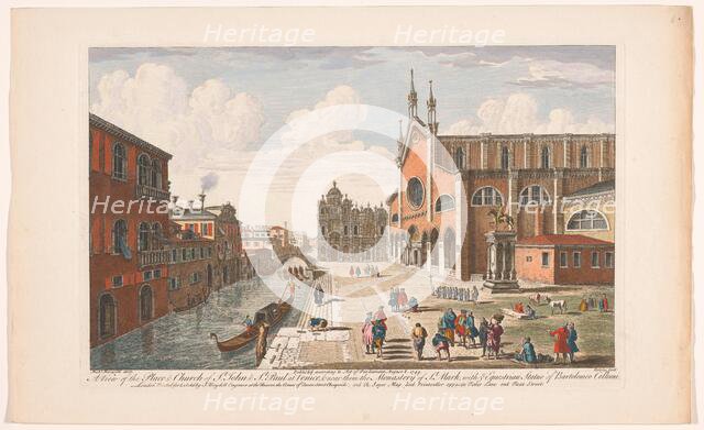 View of the church Santi Giovanni e Paolo in Venice, 1749. Creator: Thomas Bowles.