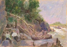 Landscape with figures, early 20th century. Creator: Dezider Czölder.