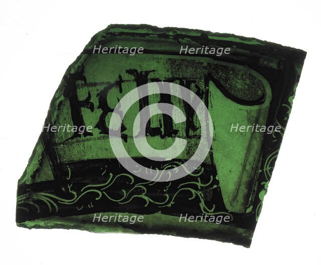 Glass Fragment, European, 15th century. Creator: Unknown.