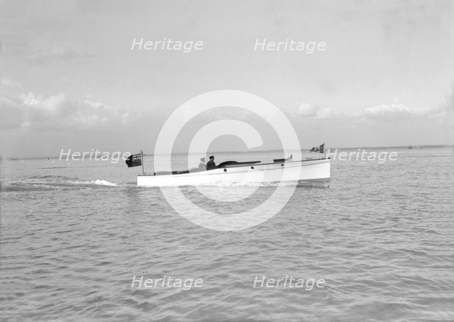 The motor launch 'Wendy' under way, 1913. Creator: Kirk & Sons of Cowes.