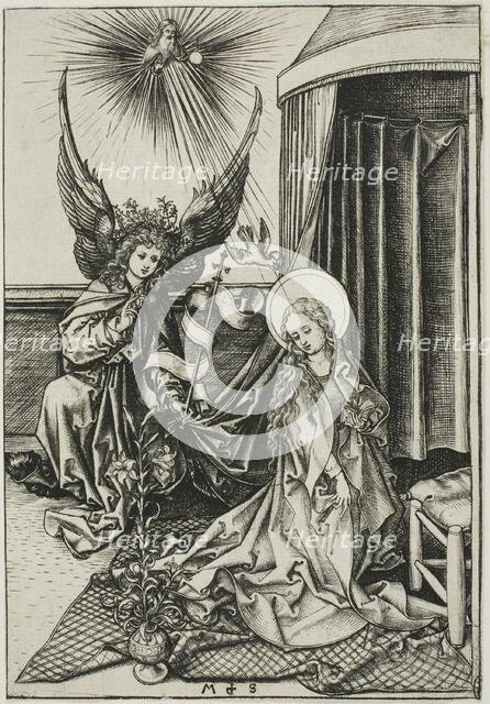 The Annunciation, c. 1484. Creator: Martin Schongauer.
