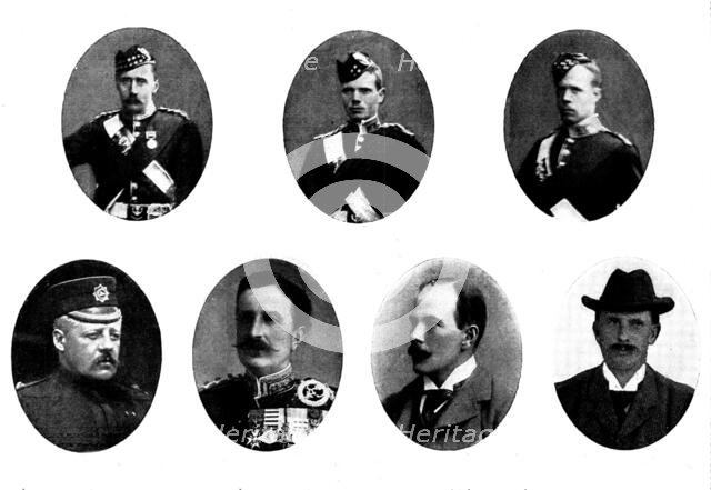 British officers killed and wounded in the Battle of Atbara, 1898. Creators: Unknown, Elliott & Fry, JT Cumming.