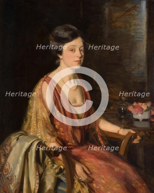 Portrait of Anne de Vere Chamberlain (Mrs Neville Chamberlain), 1924. Creator: Wilfred Gabriel de Glehn.