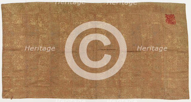 Brocade, silk. A Buddhist monk's robe. Patched: Kesa, Edo period, 1615-1868. Creator: Unknown.