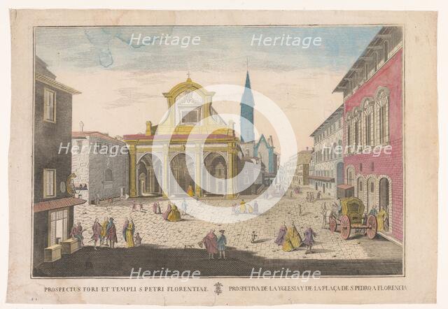 View of a square in Florence, 1700-1799. Creator: Unknown.