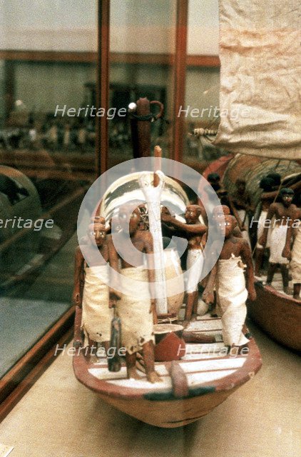 Model boat, Ancient Egyptian, 14th century BC. Artist: Unknown