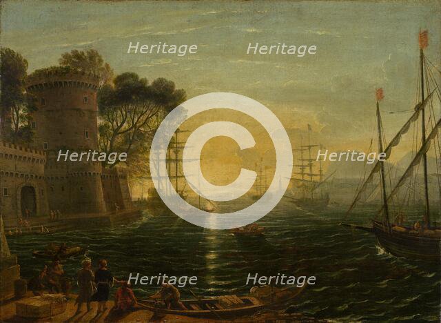 Harbor at Sunset, late 17th century. Creator: Unknown.