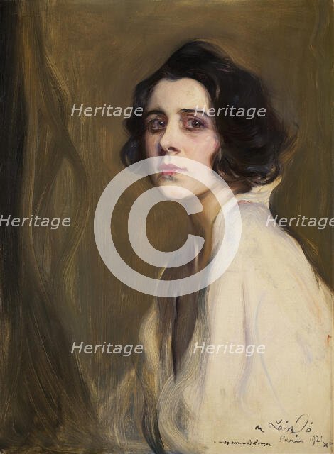 Portrait of the singer Germaine Gien (1895-1989), 1921. Creator: László, Philip Alexius de (1869-1937).