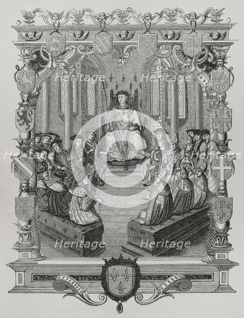 Trial of the Constable of Bourbon before the court of Peers of France, 1523 (1729) (1878). Creator: Unknown.
