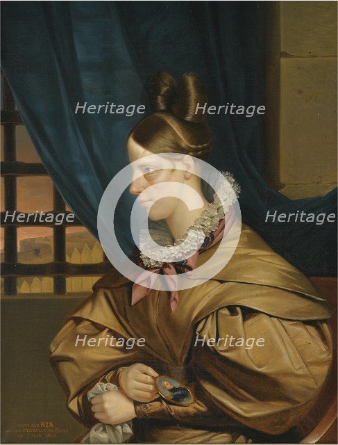 Duchesse de Berry imprisoned in the Chateau of Blaye, End 1830s. Artist: Riss, François Nicolas (1804-1886)