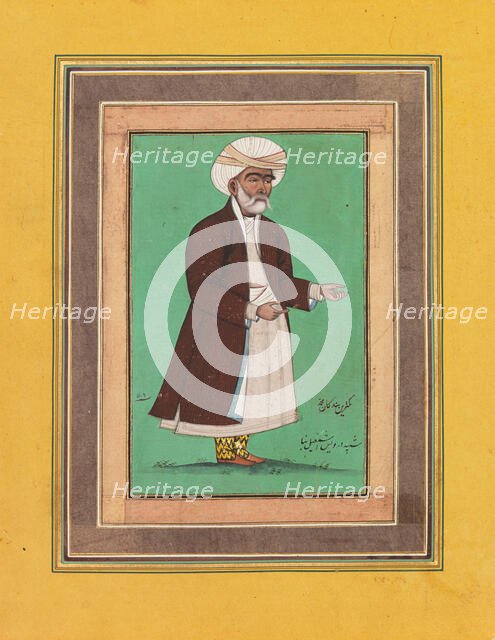 An older man wearing a turban, 1750-1899. Creator: Ismaiil Barma.