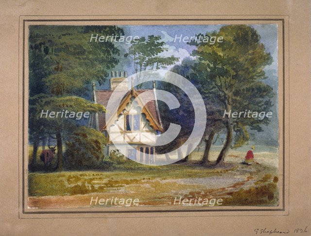 View of the lodge in Hyde Park, London, 1826.                                                       Artist: George Shepheard