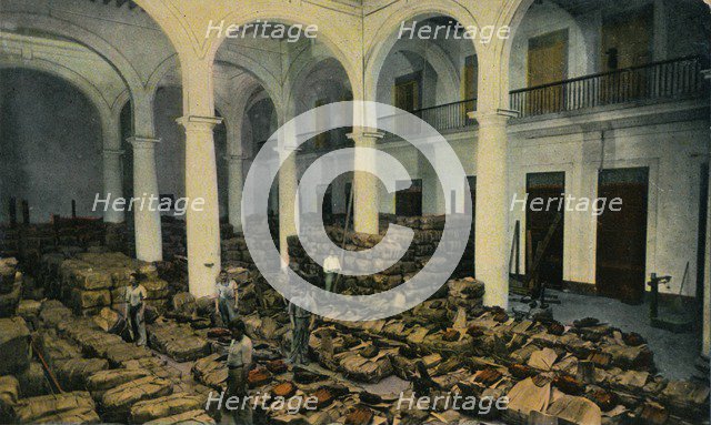 Warehouse of Leaf Tobacco, Havana, Cuba, c1910s. Artist: Unknown