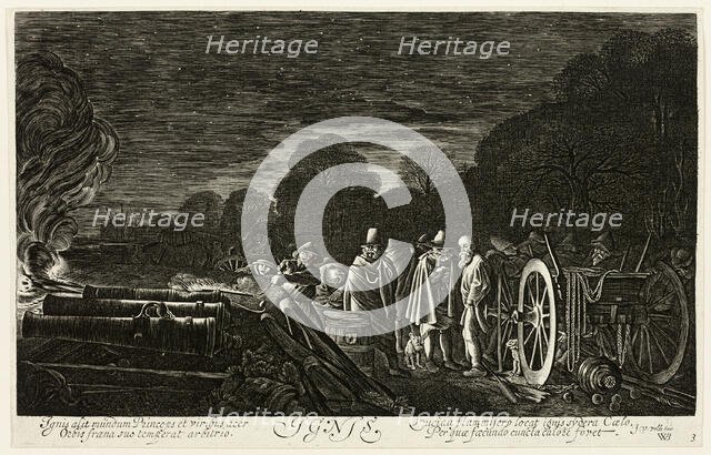 Fire, plate four from The Four Elements, 1622. Creator: Jan van de Velde II.