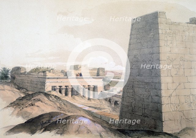 'Temple of Edfu', Egypt, 19th century. Artist: Lord Wharncliffe