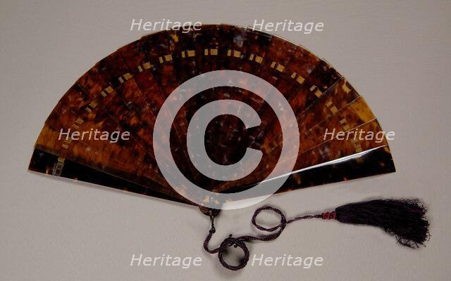 Brisé fan, French, 1870-89. Creator: Unknown.