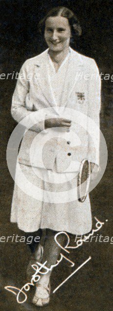 Miss Dorothy Round, Wimbledon Women's Champion, 1934. Artist: Unknown