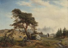 Landscape with Hunters, 1852. Creator: Wilhelm von Mörner.