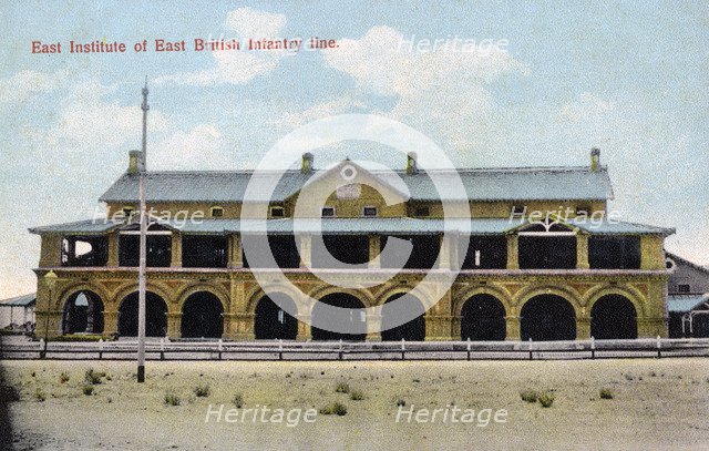 East Institute of East British Infantry line, India(?), early 20th century. Artist: Unknown